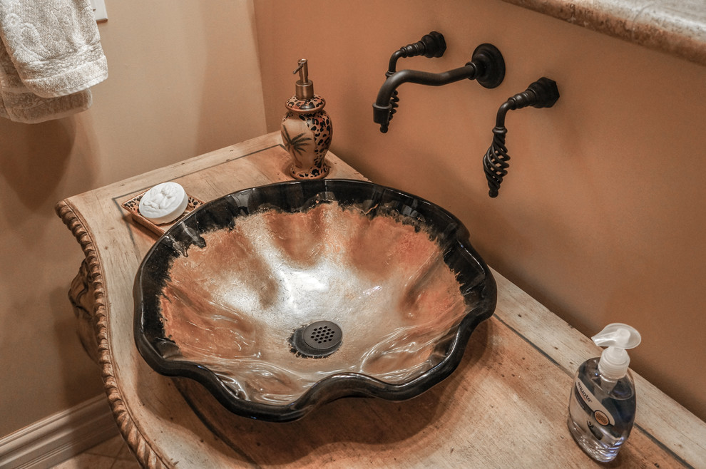 Inspiration for a mediterranean home design remodel in Phoenix