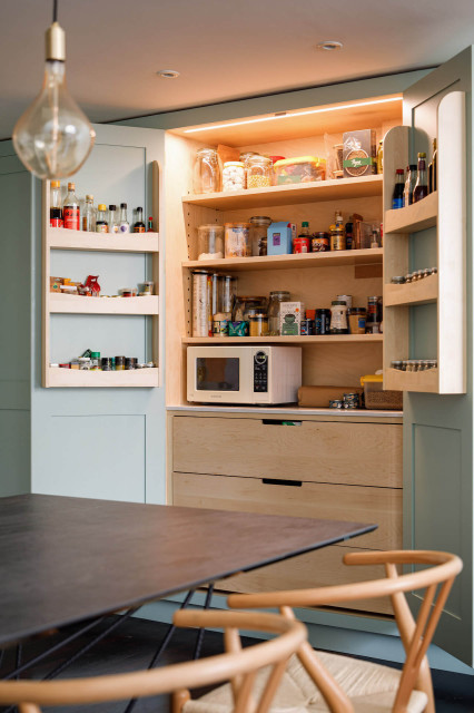 Blue Green Shaker Kitchen industrial-kitchen