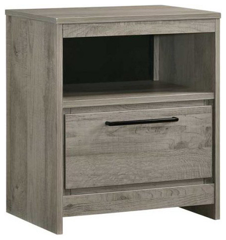 light grey wood nightstand