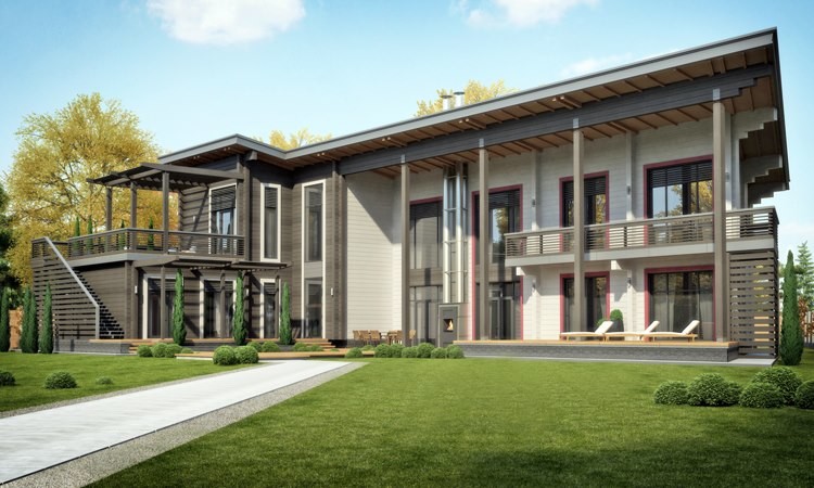 Современный деревянный дом