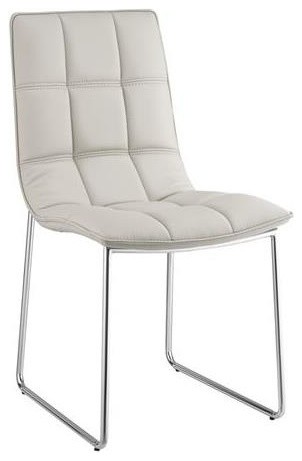 Leandro Light Gray Eco-Leather Dining Chair