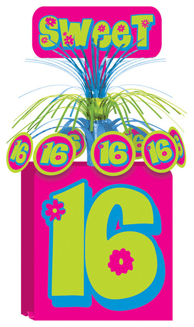 Beistle Party Decoration Sweet 16 Centerpieces 15 12 Pack 1