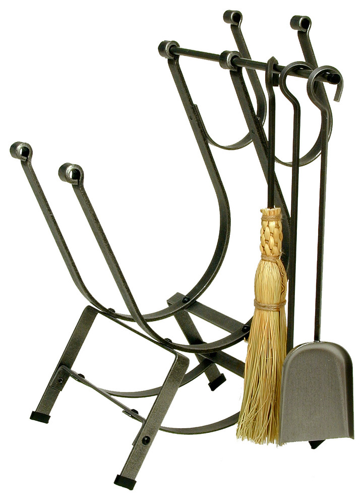 Front Loading Fireplace Rack With Tools