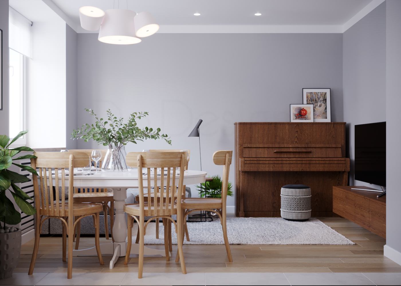 Гостиная. ЖК Каменноостровский