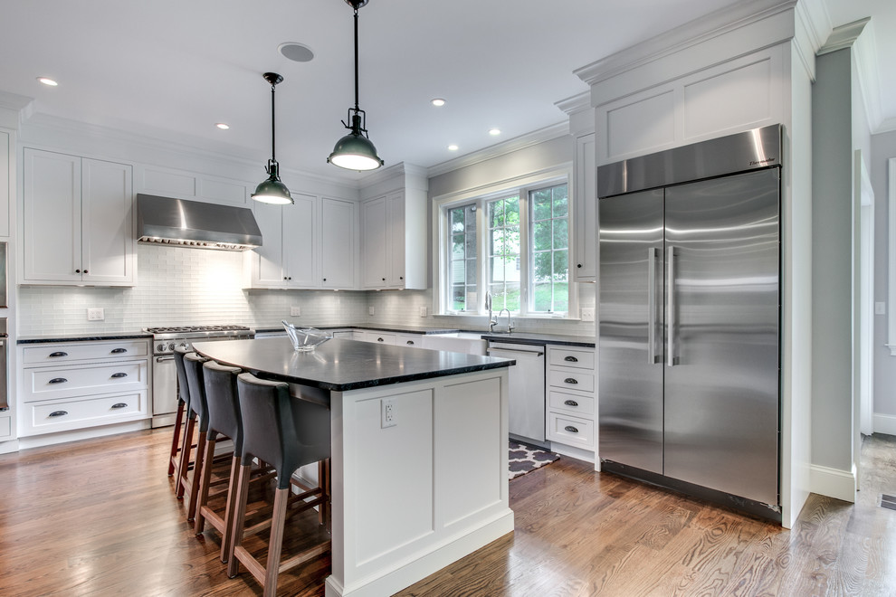 Transitional kitchen photo in Boston