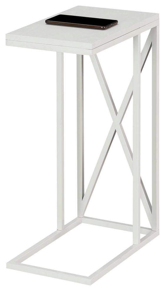 Convenience Concepts Tucson C End Table With White And White Finish R4