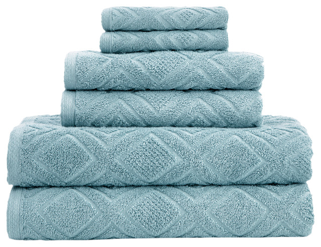 Gemstone 6-Piece Towel Set Highly Absorbent - Contemporary - Bath ...
