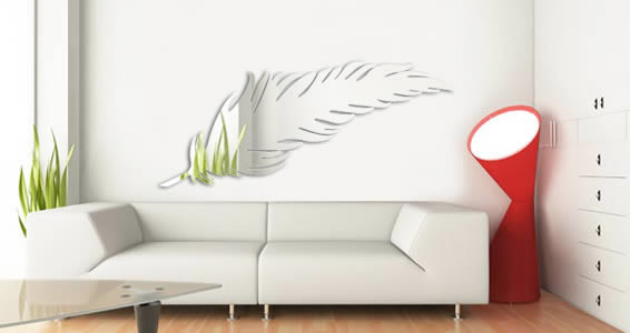 Mirrored Wall Decals feather acrylic wall mirror wall decal - contemporary - wall Mirrored Wall Decals feather acrylic wall mirror wall decal - contemporary - wall