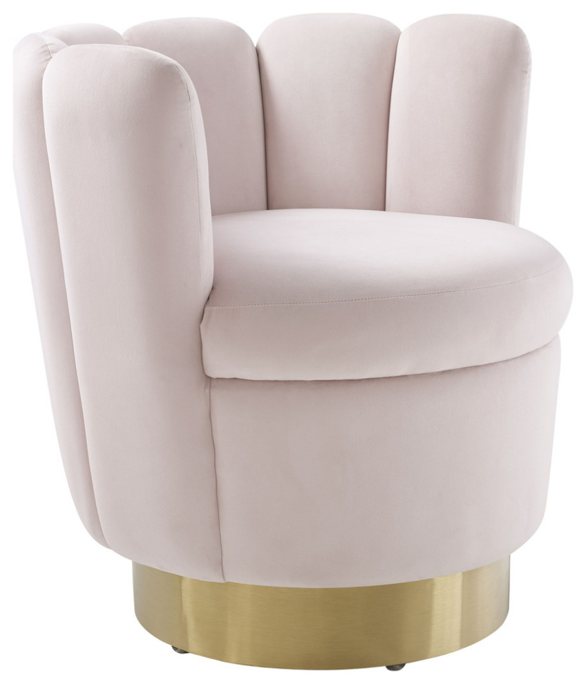 blush scalloped chair