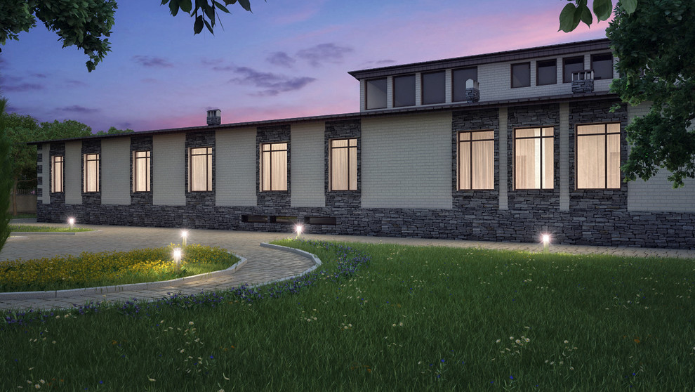 Обормление фасада частного дома в Огуднево