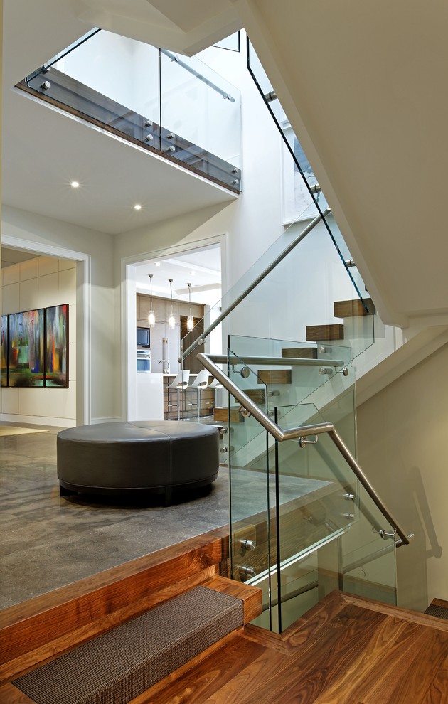 Inspiration for a contemporary staircase in Toronto.