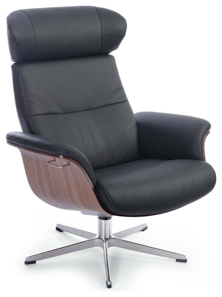 Conform Time out black leather lounge chair recliner - Midcentury -  Recliner Chairs - by Plush Pod Decor | Houzz
