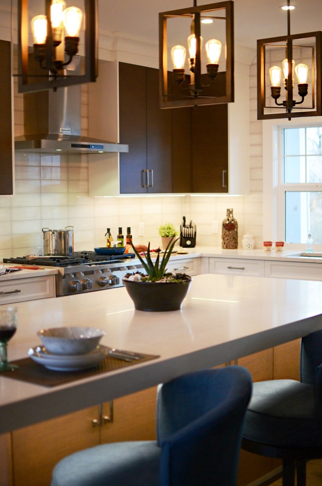 Transitional kitchen photo in Calgary
