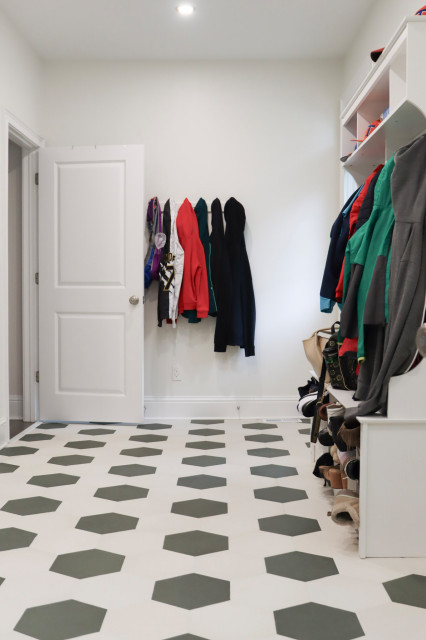 Laundry room transformation contemporary-utility-room
