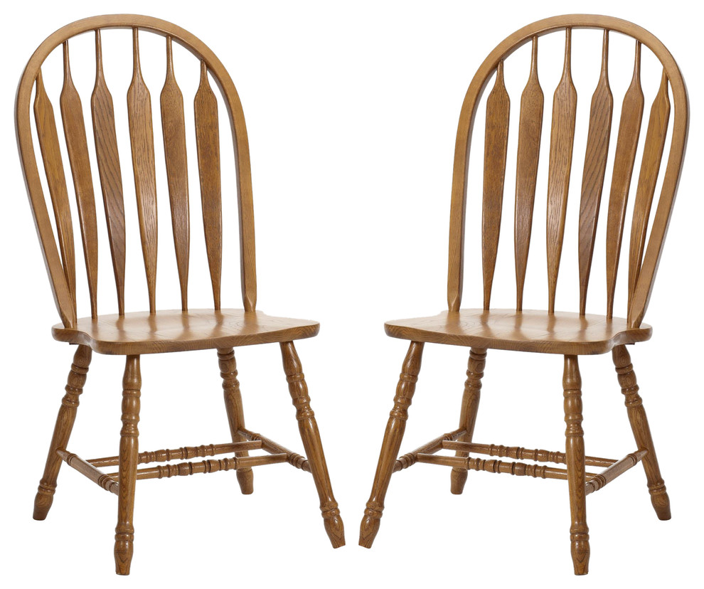 Intercon Furniture Classic Oak Detailed Arrow Back Side Chairs