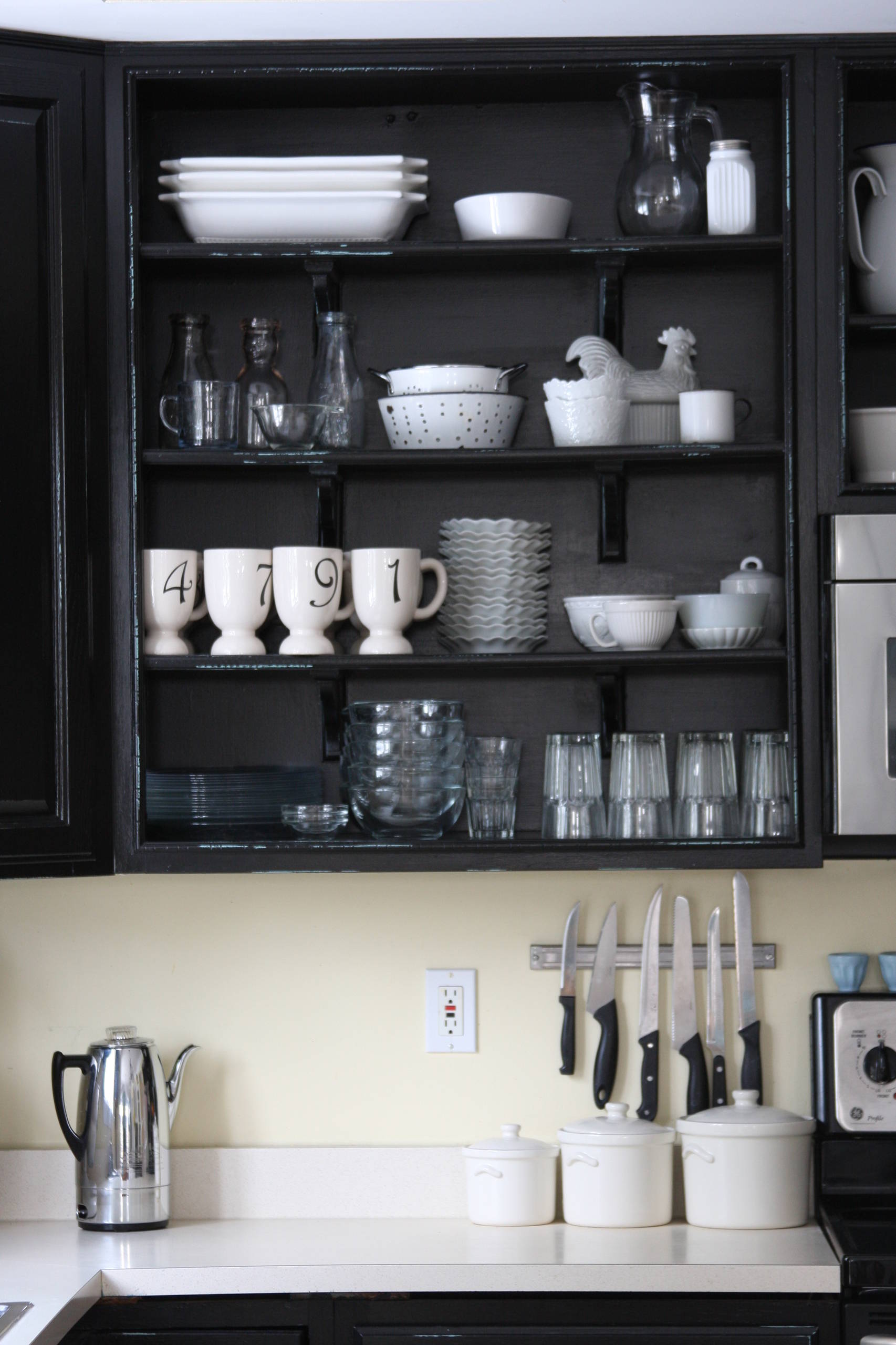 DIY open shelving: Converting kitchen cabinets to shelves