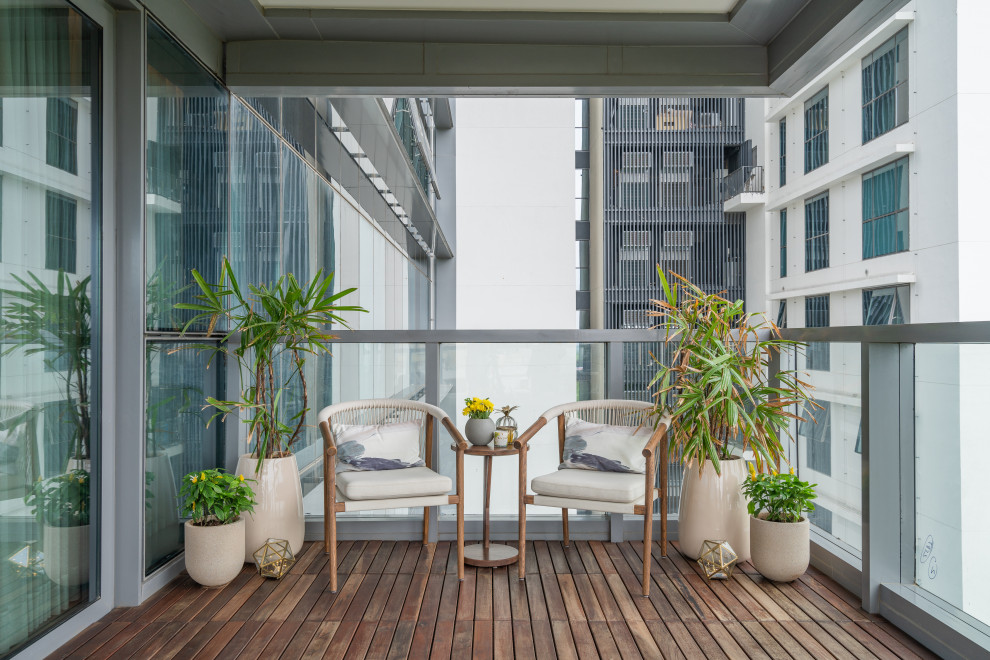 Exemple d'un balcon tendance.