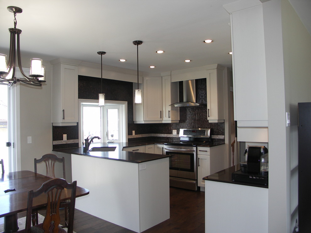 Inspiration for a transitional kitchen remodel in Edmonton
