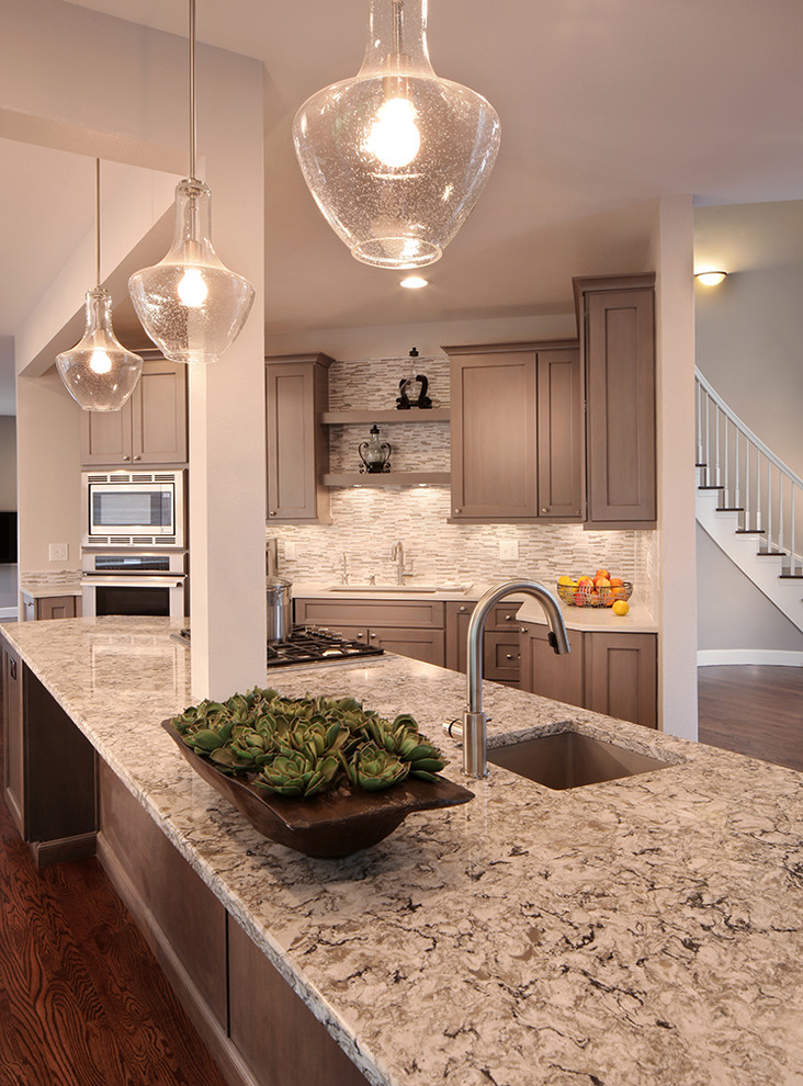 Inspiration for a large transitional kitchen remodel in Denver