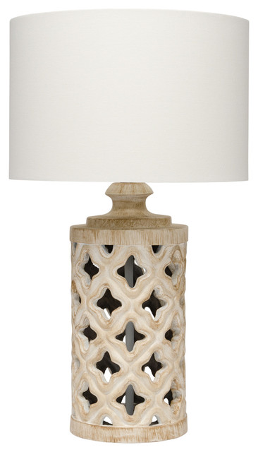 Jamie Young Starlet Table Lamp in White Washed Resin
