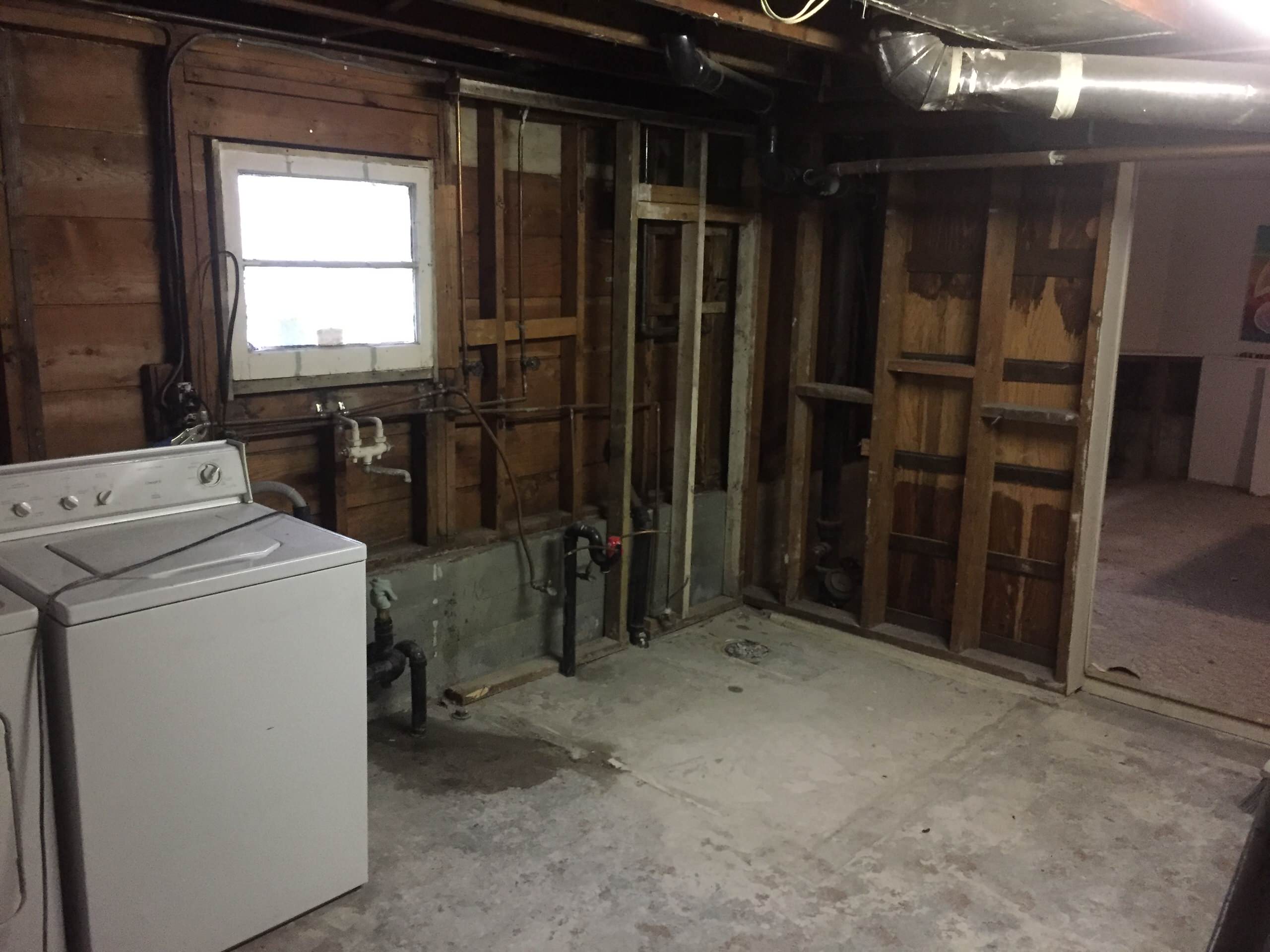 Garden Drive basement bathroom / laundry room