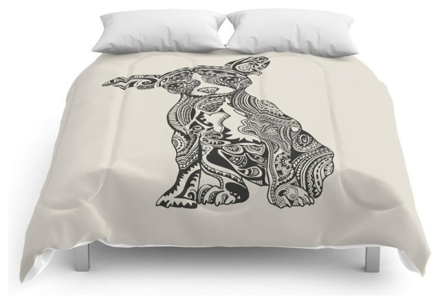 Polynesian Chihuahua Comforter Contemporary Comforters And
