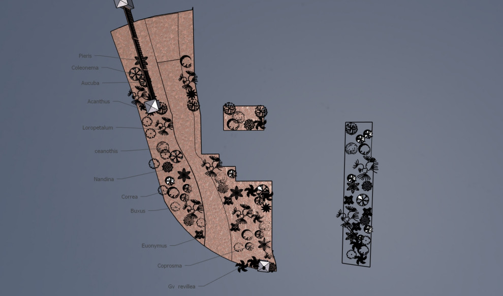 Alternate Front Yard Design for a Silicon Valley Residence