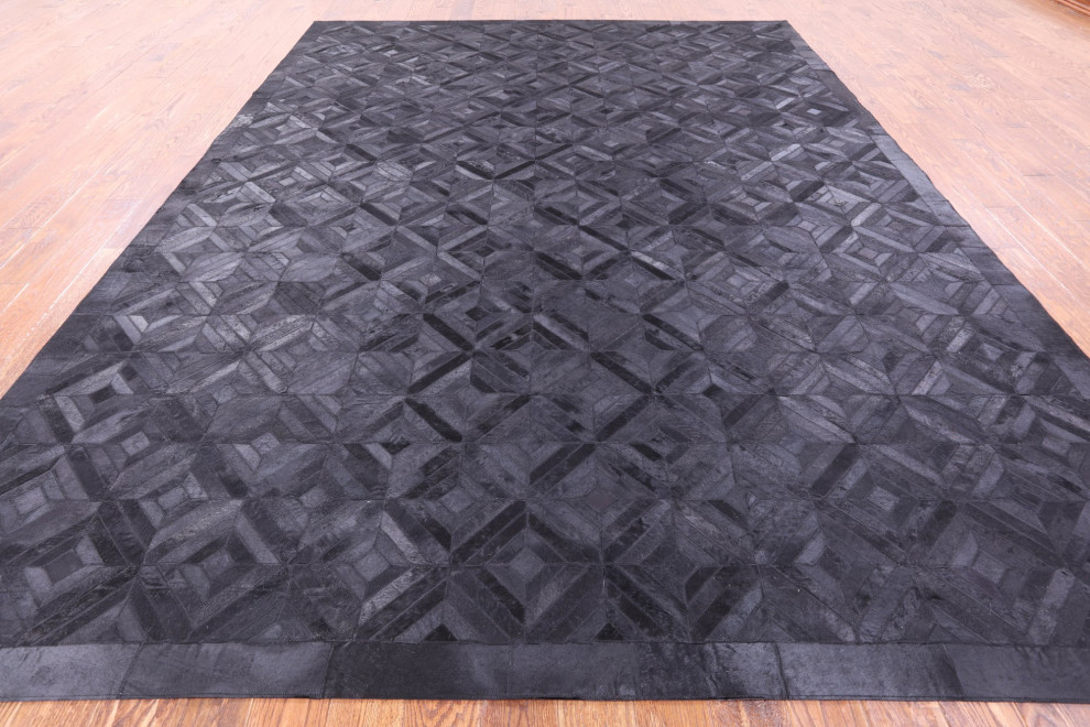 Natural Cowhide Hand Stitched Rug 9' 0" X 12' 0" C1171, 9' 0" X 12' 0