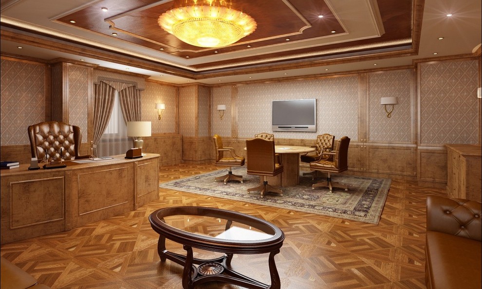 Кабинет в частном доме визуализации