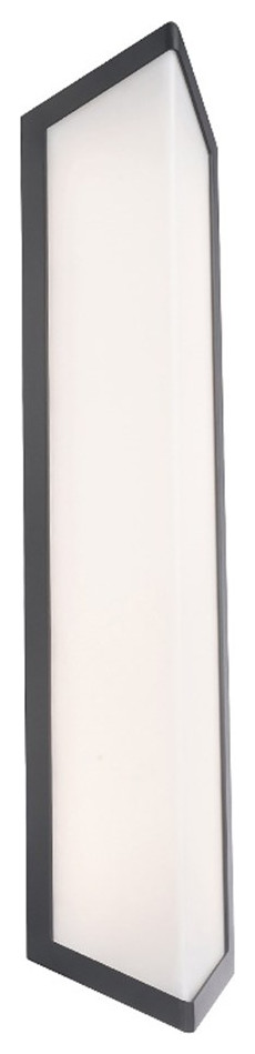 WAC Lighting Corte 24" 1-Light 3-CCT 4000K Aluminum Outdoor Wall Light in Black