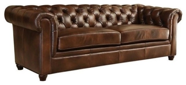 Bowery Hill Leather Sofa, Brown