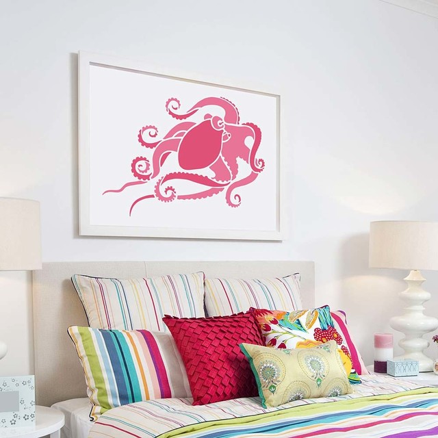 Quick and Affordable Wall Stencil for DIY Wall Art Crab Wall Art Stencil 