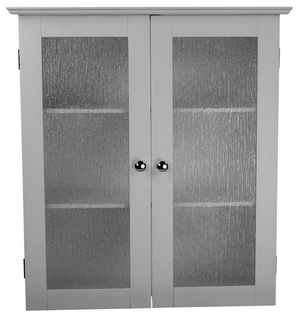 Elegant Home Fashions Connor 2 Door Wall Cabinet In White