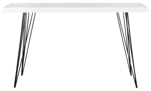 Safavieh Wolcott Lacquer Console, White and Black