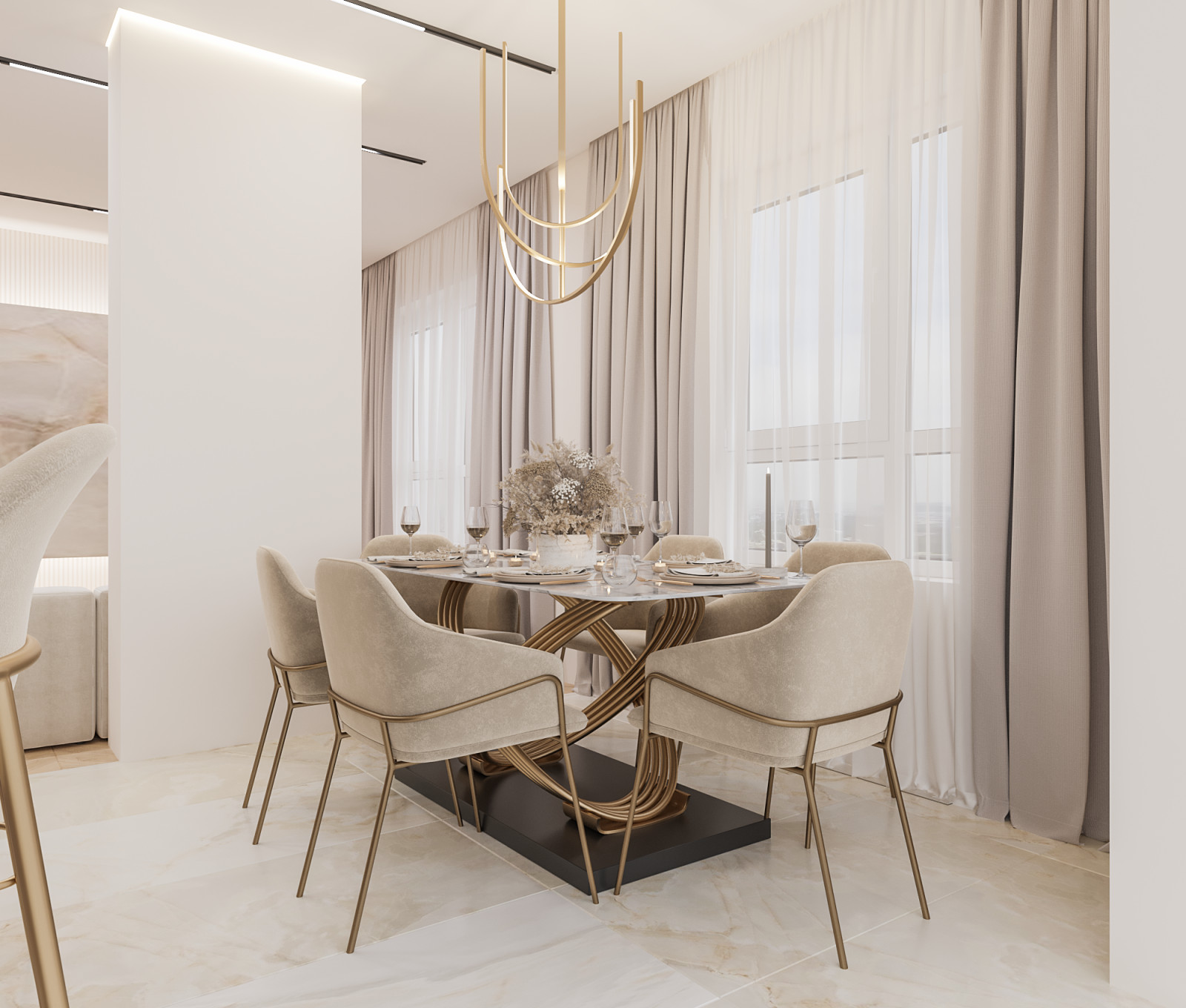 ЖК Легенда парк 120м2 видовая квартира столовая