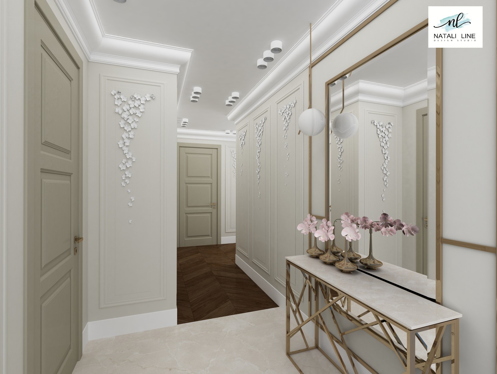 Проект квартиры 98.9кв.м. был создан для молодой семейной пары с тремя  детьми