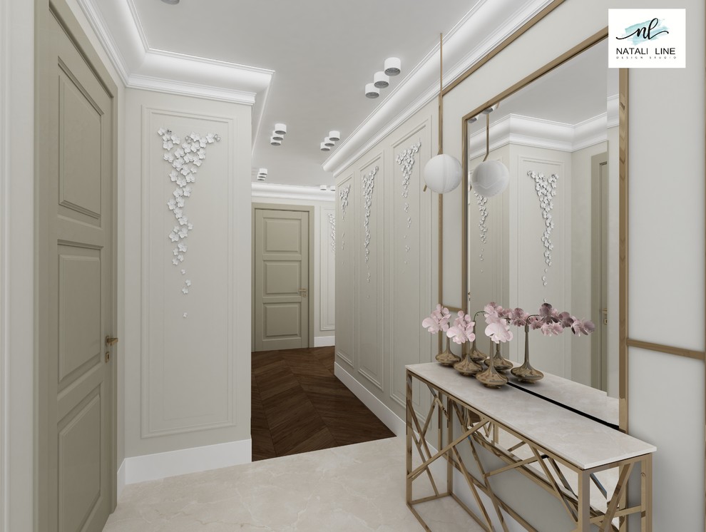 Проект квартиры 98.9кв.м. был создан для молодой семейной пары с тремя  детьми