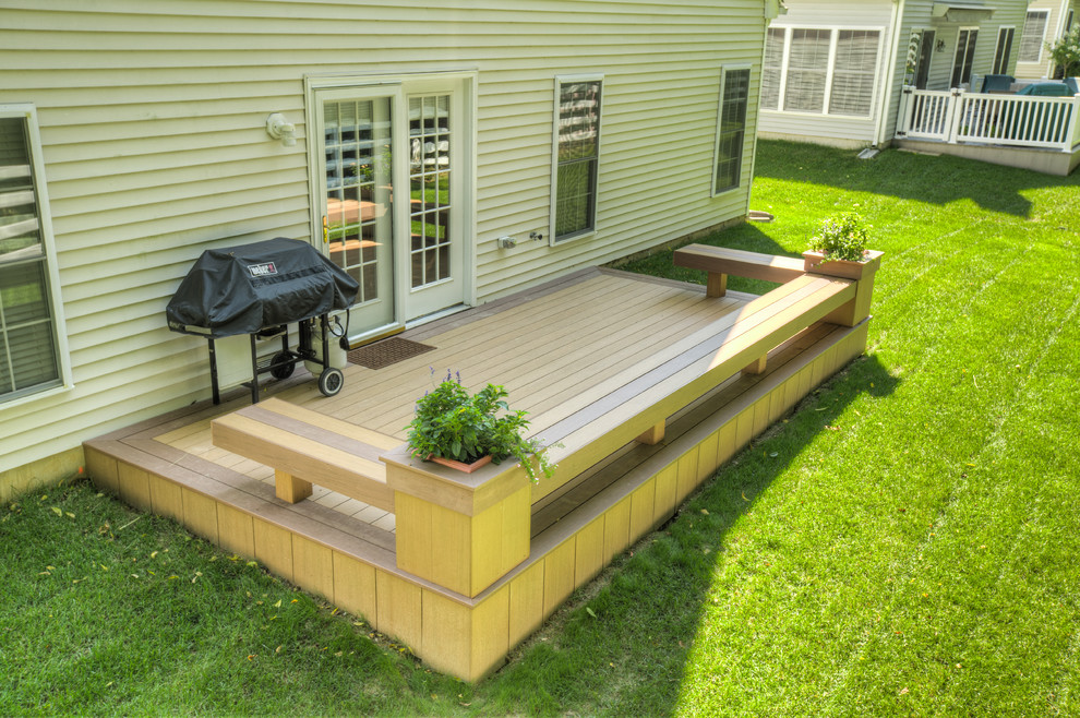 Photo of a small contemporary backyard deck in Other with no cover.