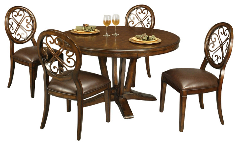 Pastel Devon Coast 5-Piece Wood Dining Room Set with Devon Coast Side Chairs