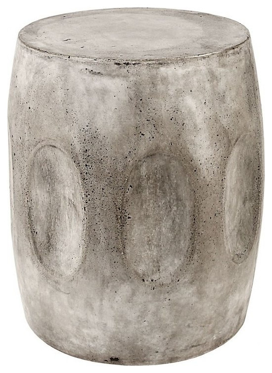 Modern Farmhouse Outdoor Concrete Cement Accent Table in Wax Finish