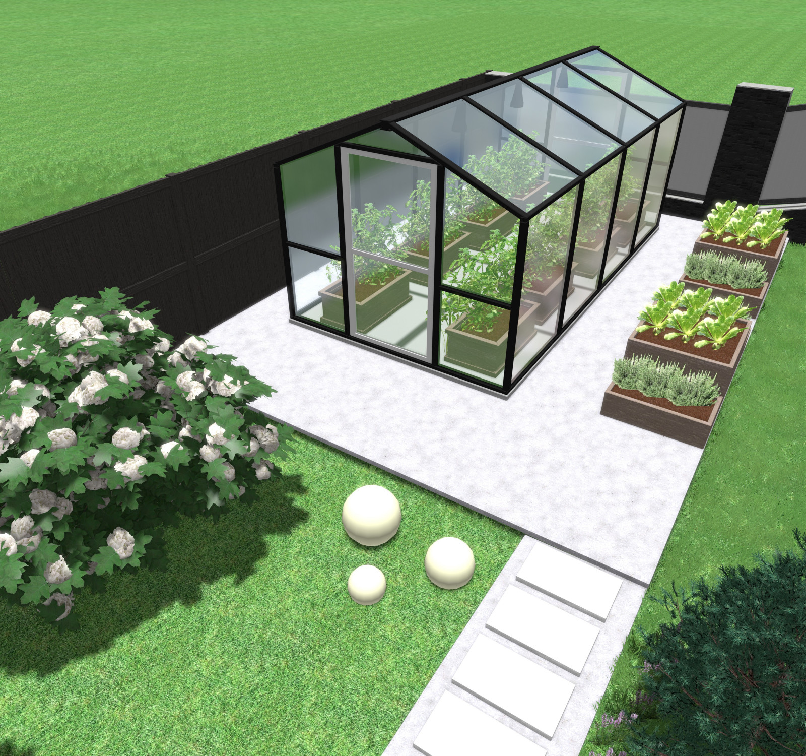 Проект участка с вертикальной планировкой. Подпорные стенки и перепады высот.