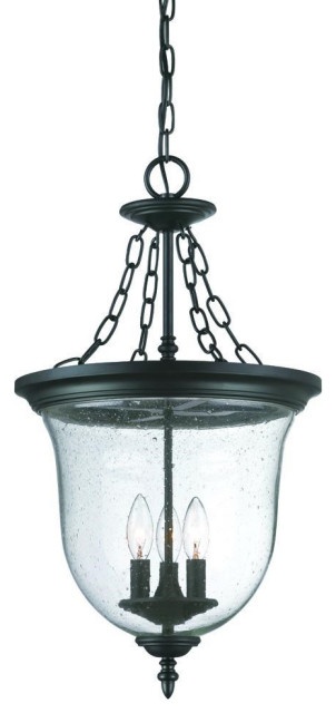 Acclaim Belle 3-Light Outdoor Hanging Lantern 9316BK - Matte Black