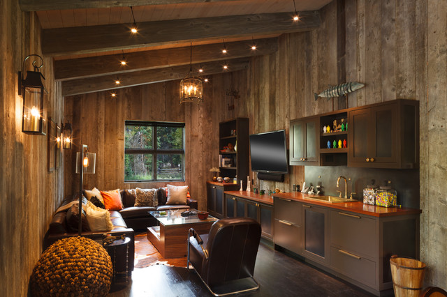 Owl Ditch Ranch "Barn" rustic-living-room