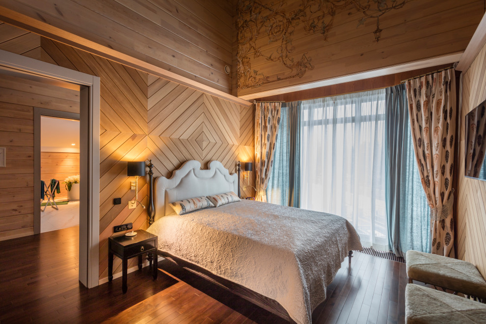 Стеновая панель. Кровать. Прикроватная тумба.