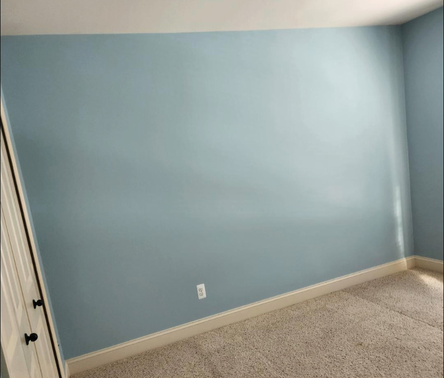 Blue room paint job