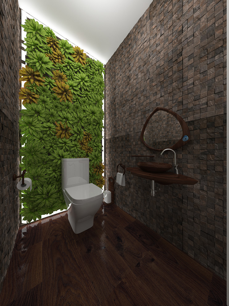 Концепция дизайн-проекта санузла - это полное погружение в природную стихию и вм