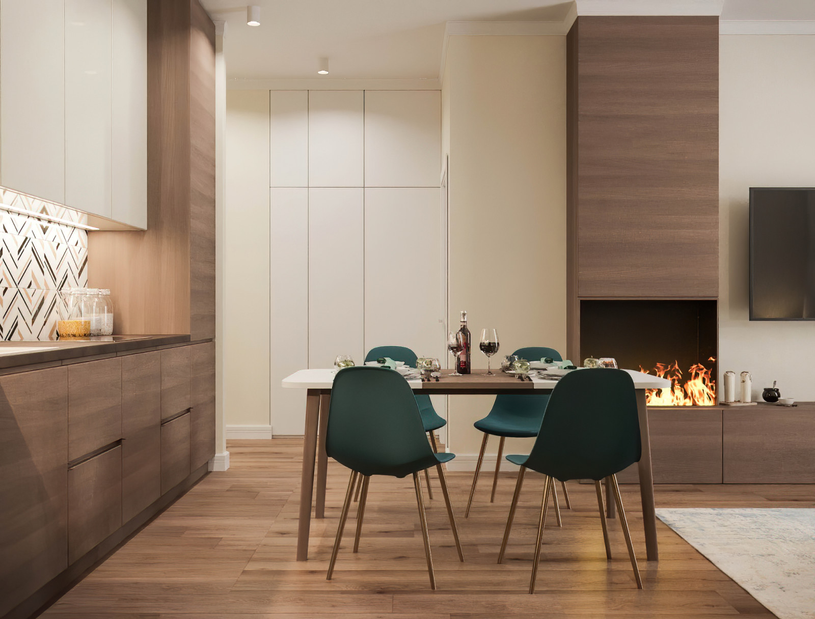 современные кухни/гостиные