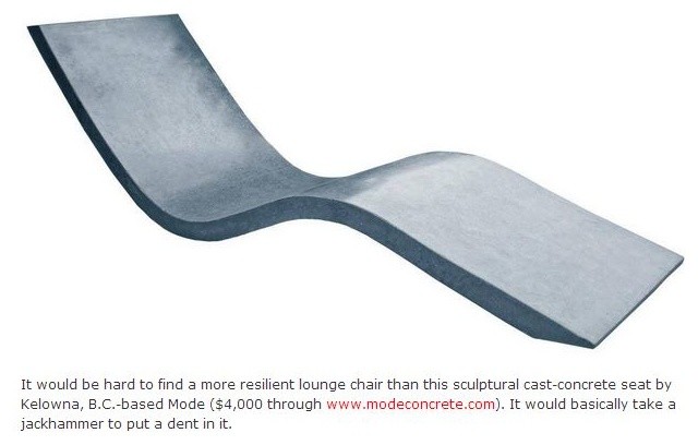 Concrete Dream Lounger - as featured in Globe & Mail and Azure
