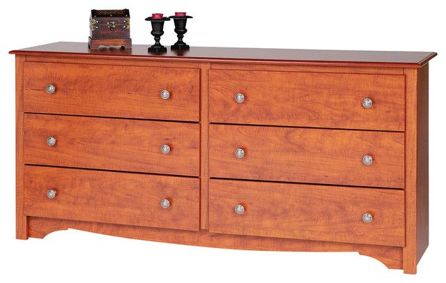 Prepac Monterey 60 6 Drawer Dresser Transitional Dressers