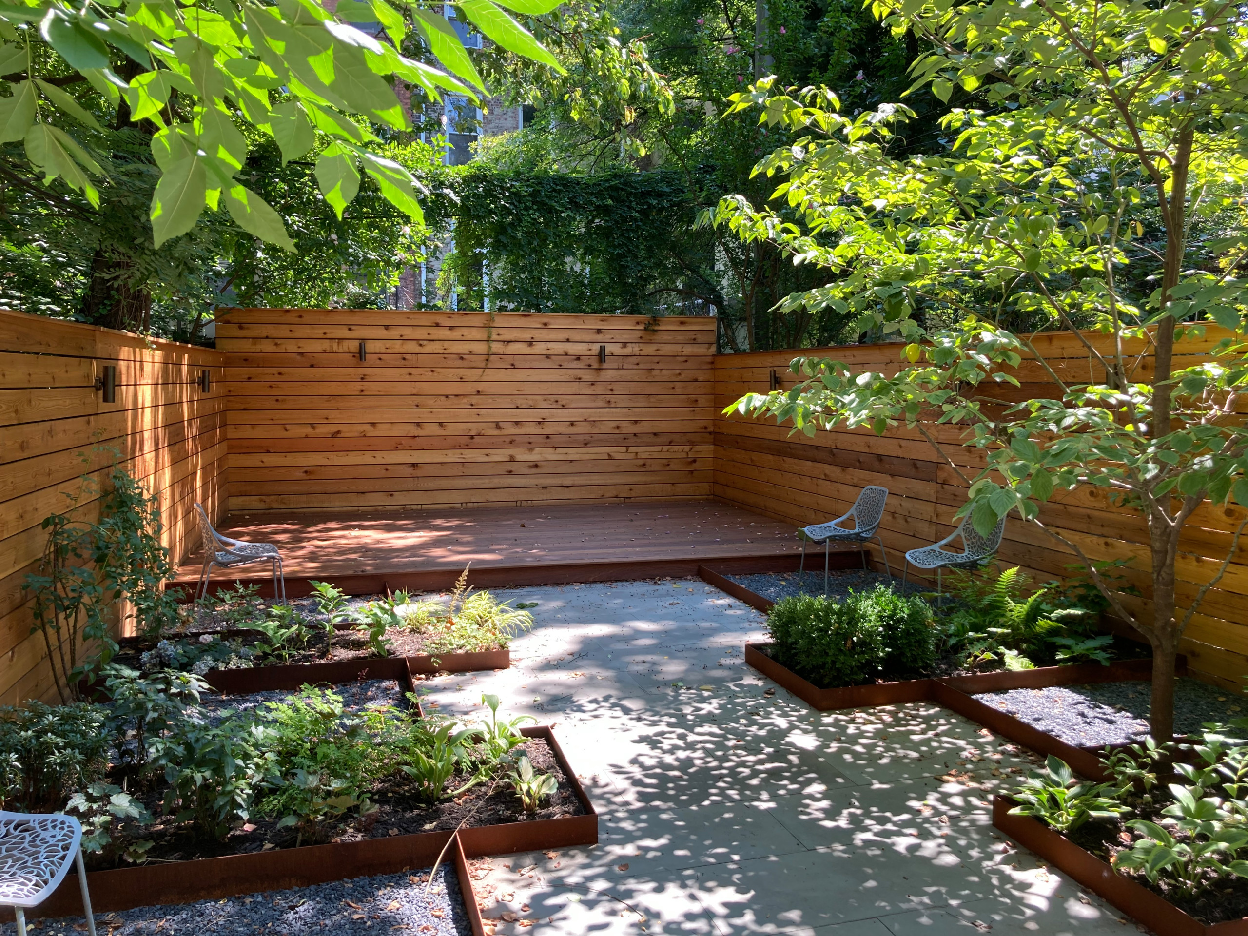 Angular Corten Steel Garden